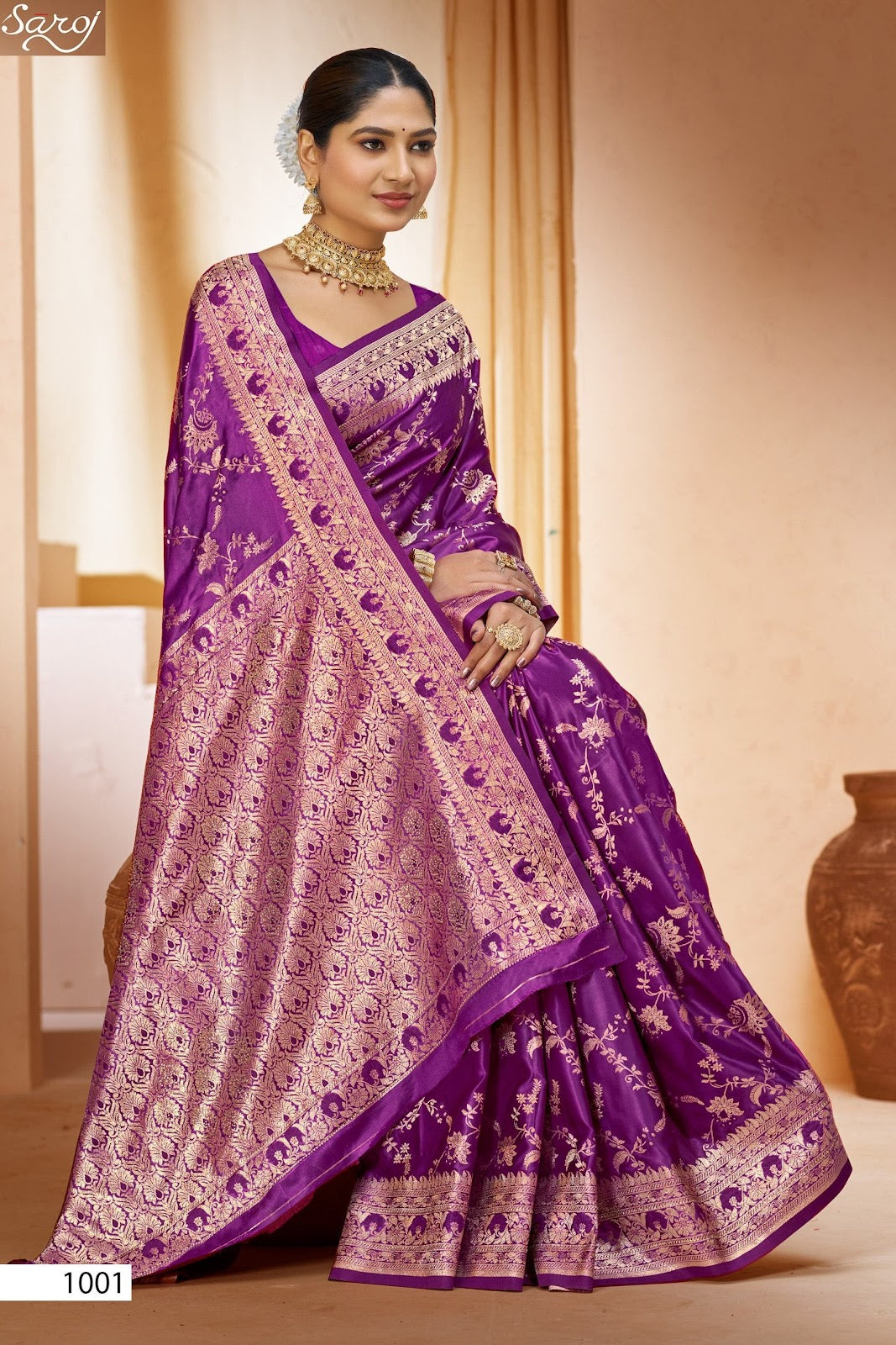 Malini Satin Saroski Vol 6 Saroj Sarees Manufacturer India