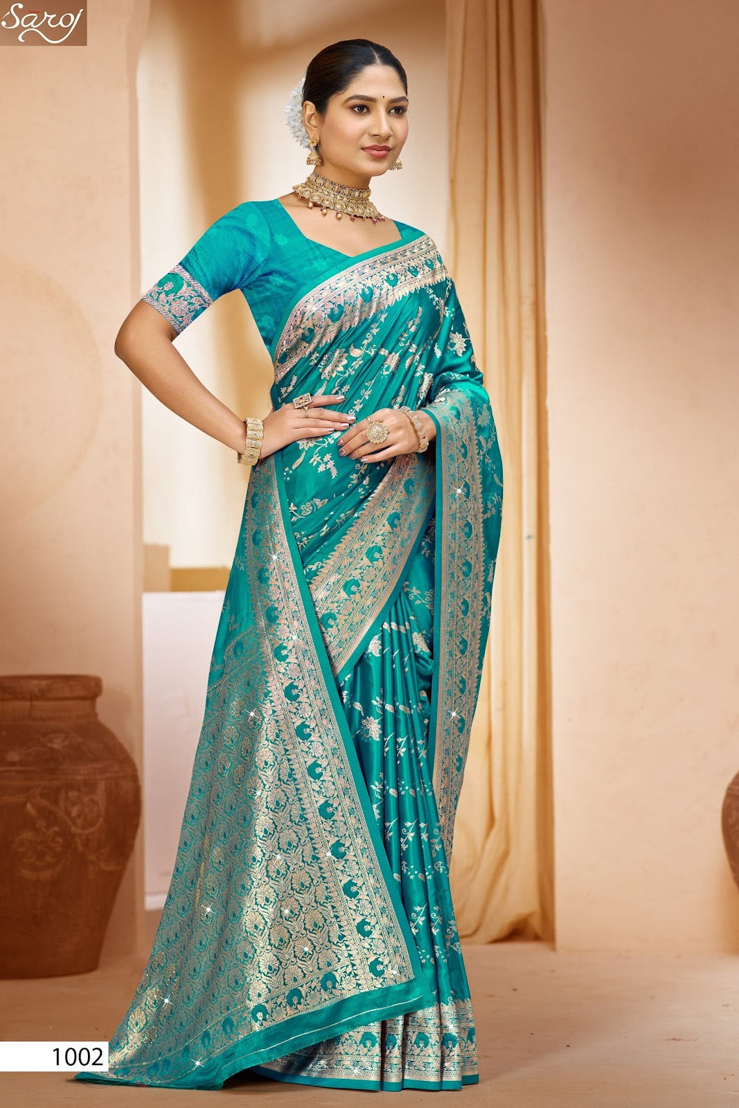 Malini Satin Saroski Vol 6 Saroj Sarees Manufacturer India