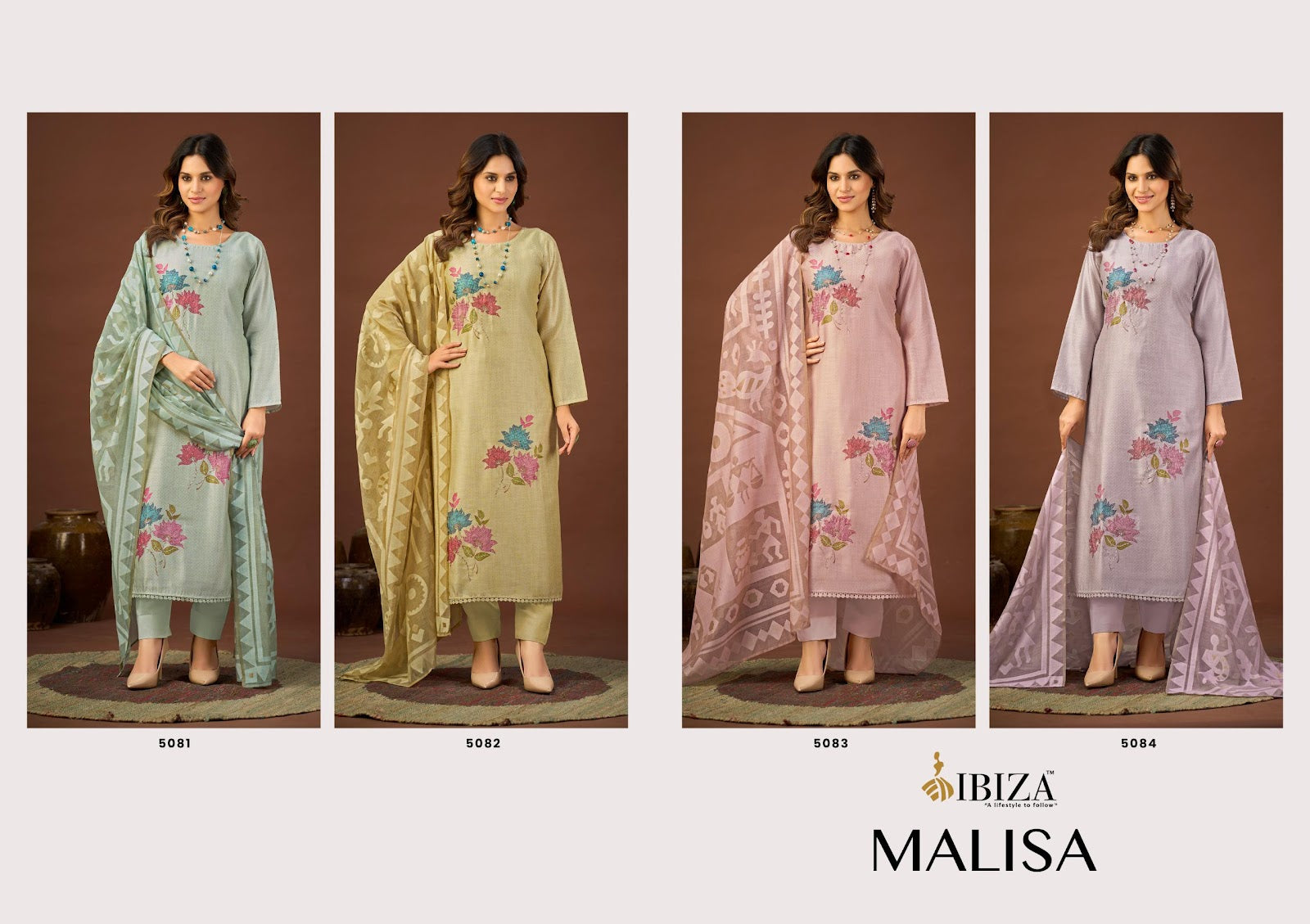 Malisa Ibiza Organic Cotton Pant Style Suits Exporter Ahmedabad