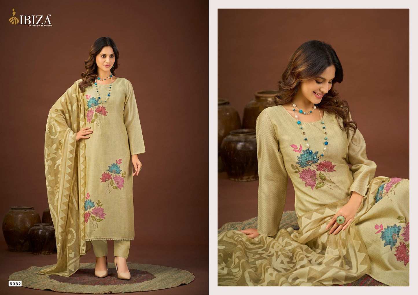 Malisa Ibiza Organic Cotton Pant Style Suits Exporter Ahmedabad