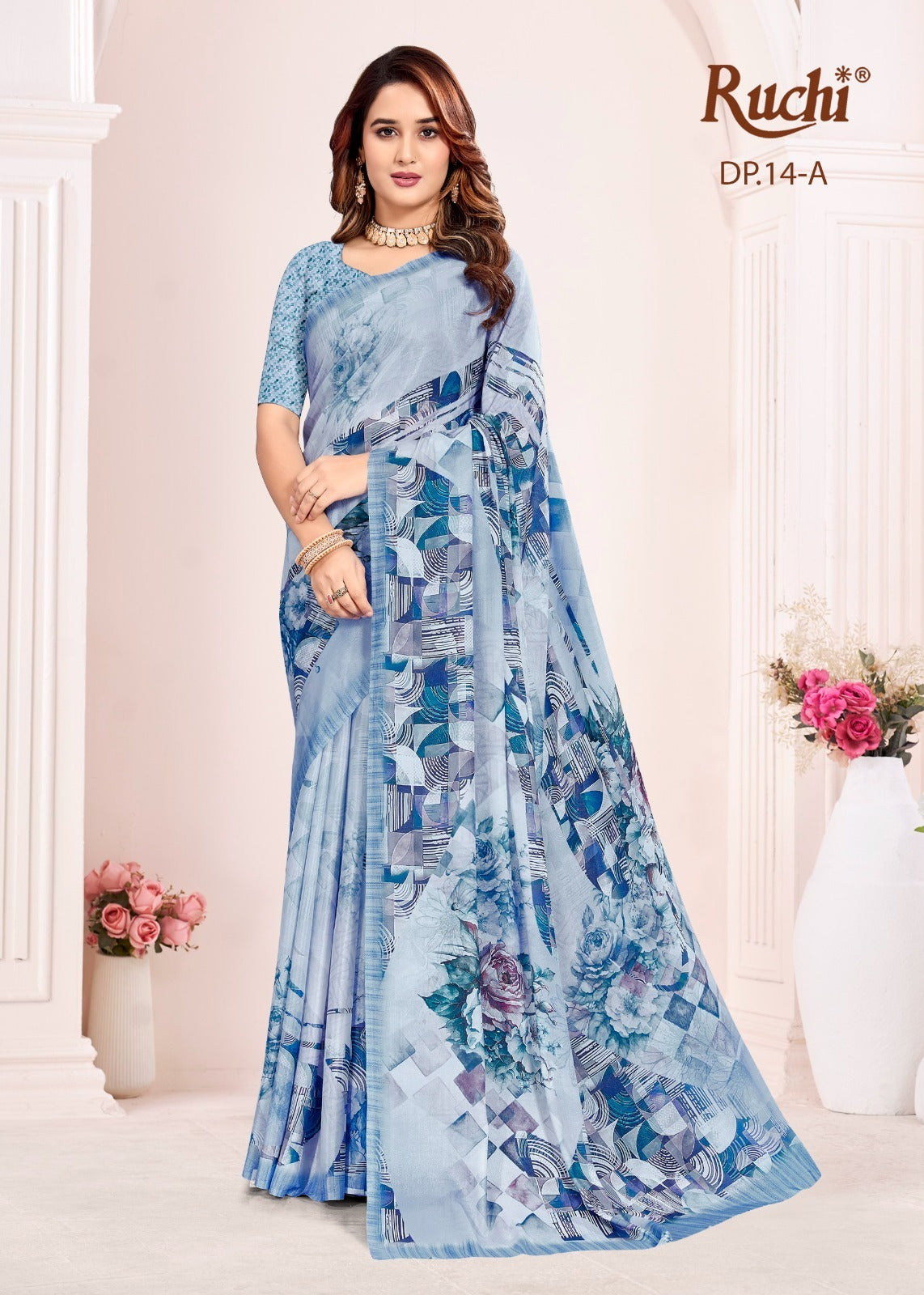 Malisha Ruchi Silk Georgette Sarees Wholesale Price