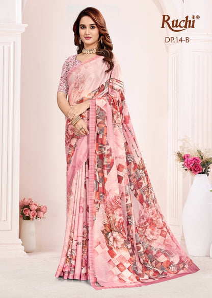 Malisha Ruchi Silk Georgette Sarees Wholesale Price