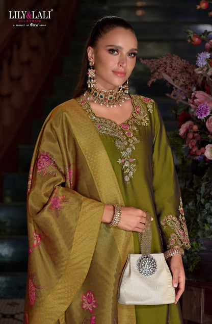 Malkana Lily Lali Viscose Silk Readymade Pant Style Suits Exporter