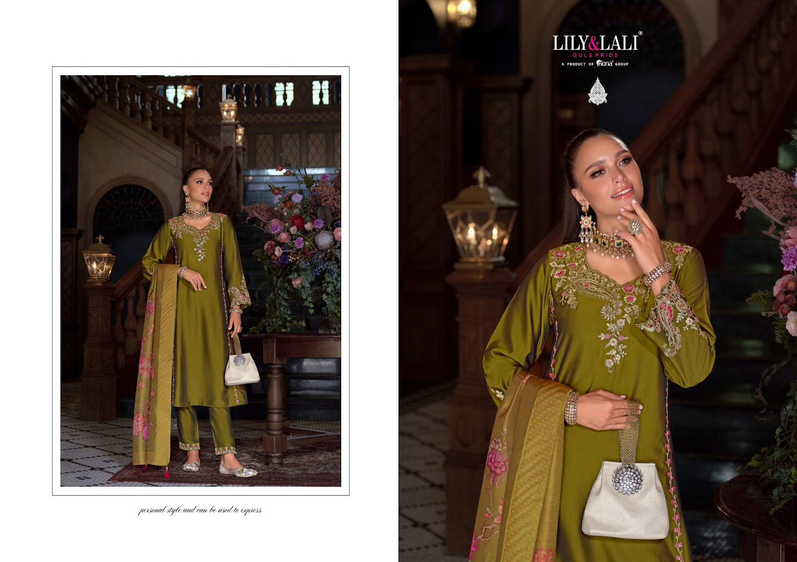 Malkana Lily Lali Viscose Silk Readymade Pant Style Suits Exporter
