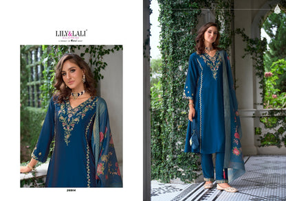 Malkana Lily Lali Viscose Silk Readymade Pant Style Suits Exporter