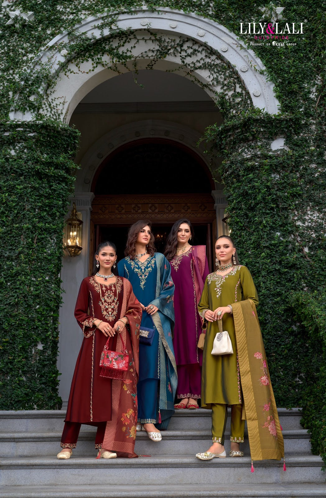 Malkana Lily Lali Viscose Silk Readymade Pant Style Suits Exporter