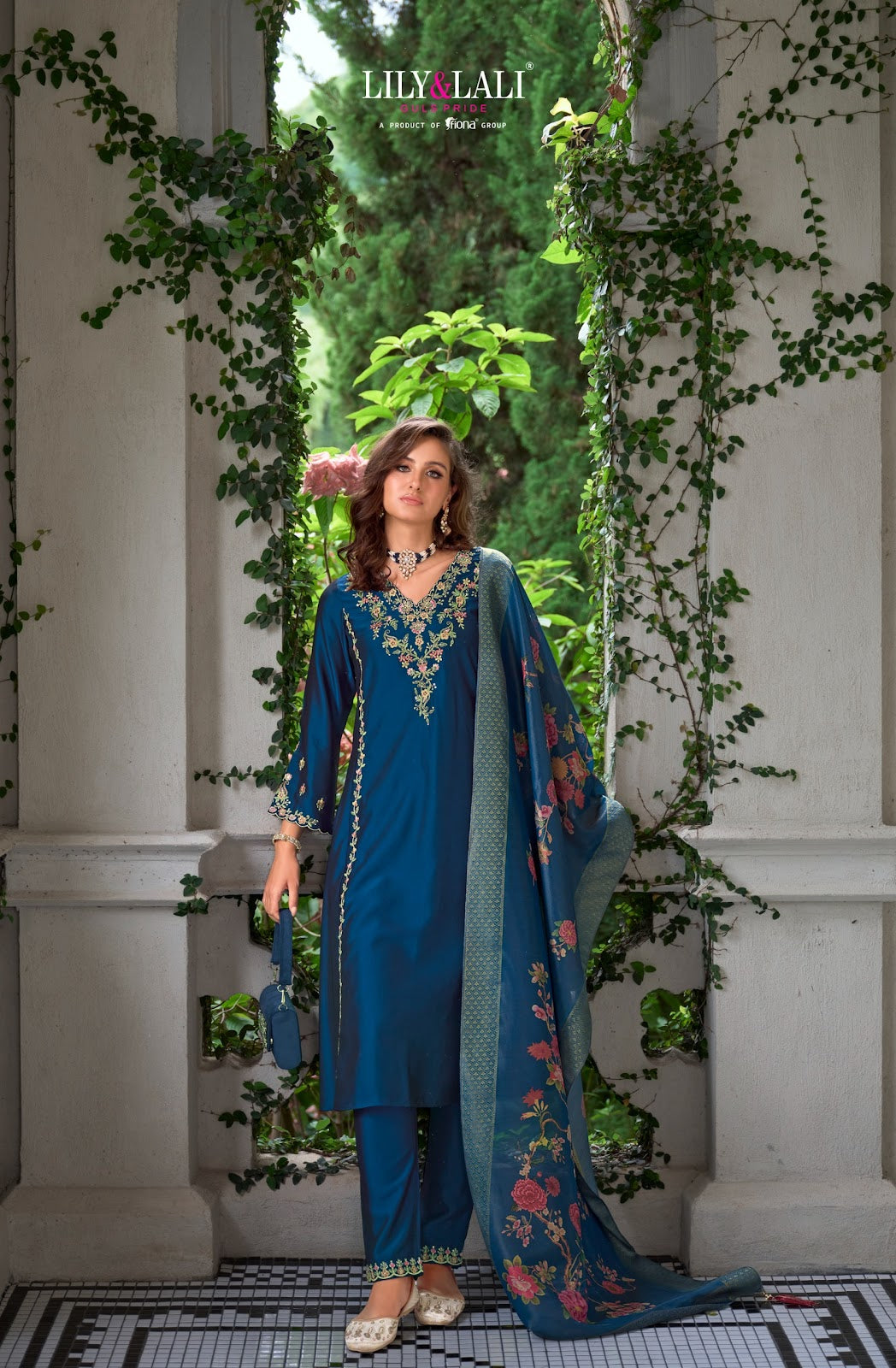 Malkana Lily Lali Viscose Silk Readymade Pant Style Suits Exporter