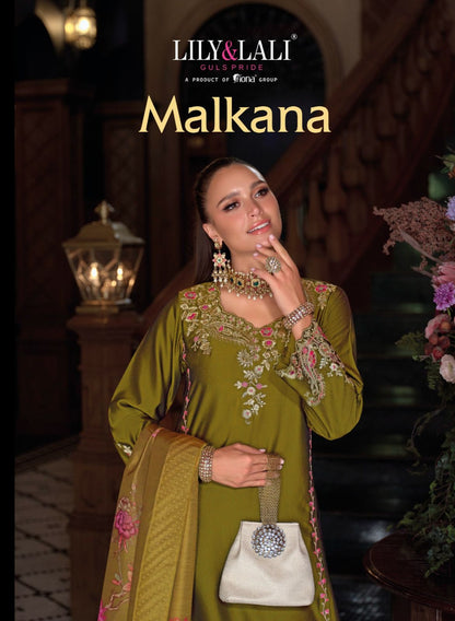 Malkana Lily Lali Viscose Silk Readymade Pant Style Suits Exporter