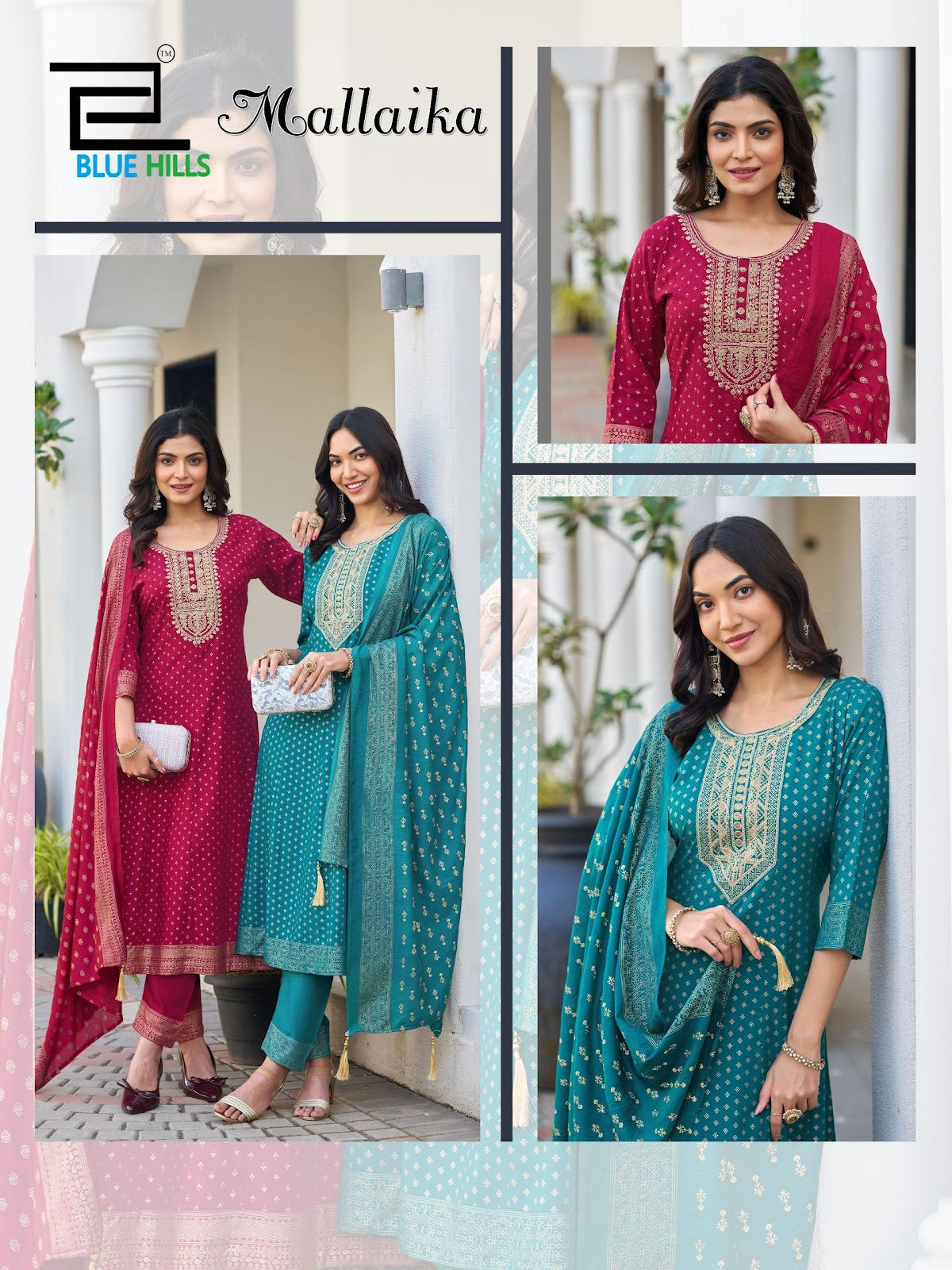 Mallaika Blue Hills Rayon 14Kg Readymade Anarkali Suits Manufacturer