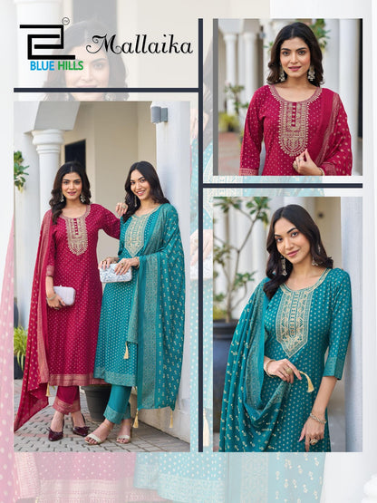 Mallaika Blue Hills Rayon 14Kg Readymade Anarkali Suits Manufacturer