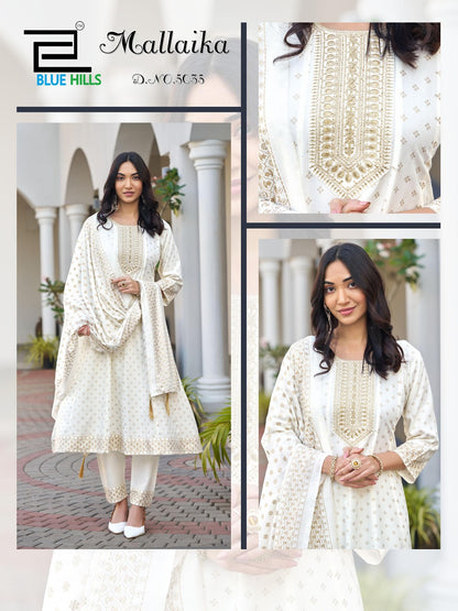 Mallaika Blue Hills Rayon 14Kg Readymade Anarkali Suits Manufacturer