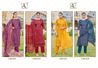 Mallika Alok Pure Zam Karachi Salwar Suits Wholesaler Gujarat