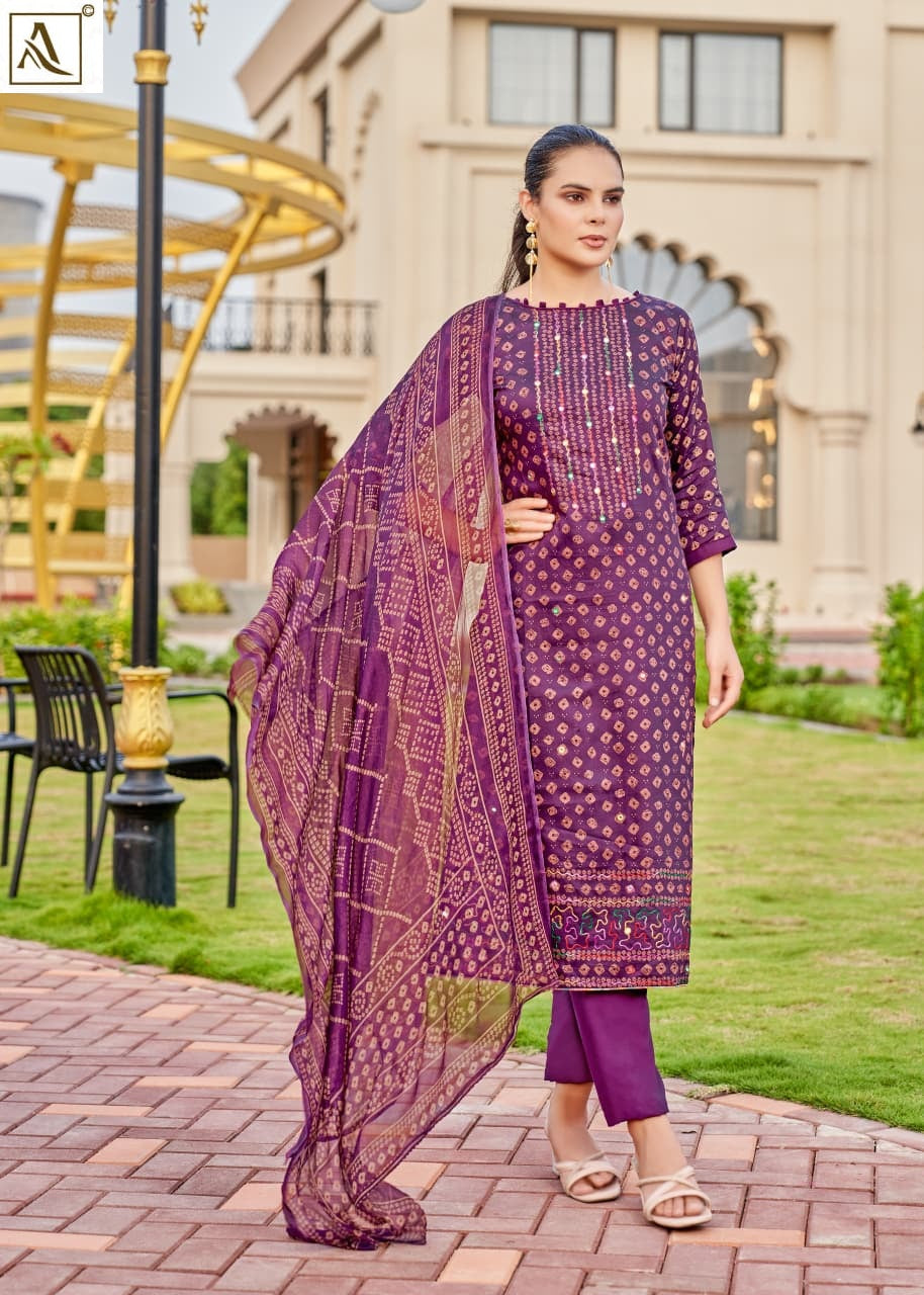 Mallika Alok Pure Zam Karachi Salwar Suits Wholesaler Gujarat