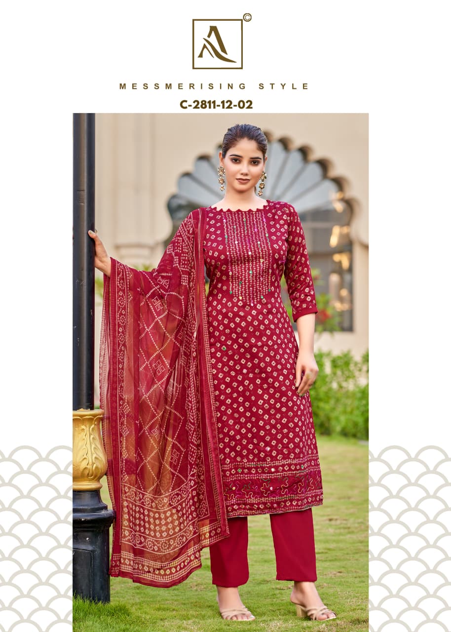 Mallika Alok Pure Zam Karachi Salwar Suits Wholesaler Gujarat