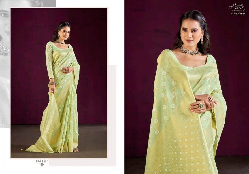 Mallika Cotton Aura Sarees