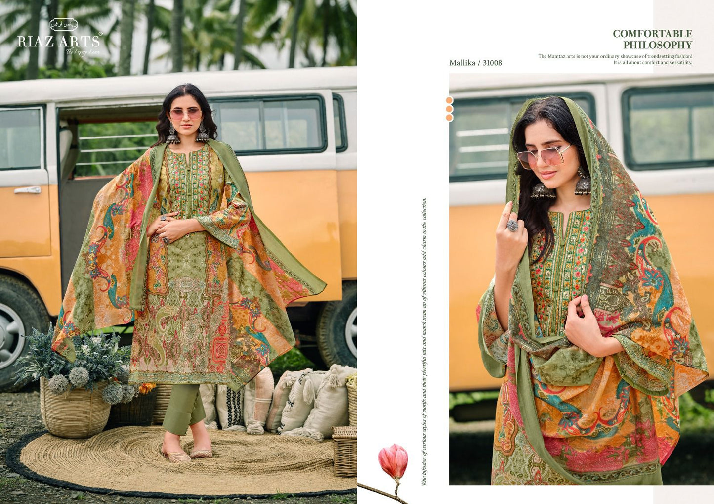 Mallika Riaz Art Lawn Karachi Salwar Suits Manufacturer Gujarat