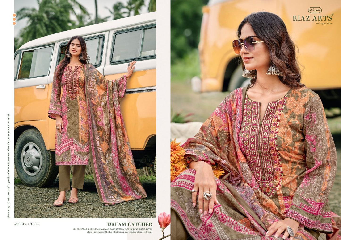 Mallika Riaz Art Lawn Karachi Salwar Suits Manufacturer Gujarat