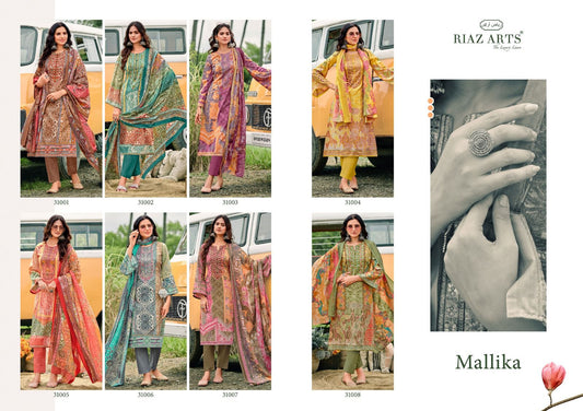 Mallika Riaz Art Lawn Karachi Salwar Suits Manufacturer Gujarat