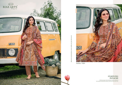 Mallika Riaz Art Lawn Karachi Salwar Suits Manufacturer Gujarat