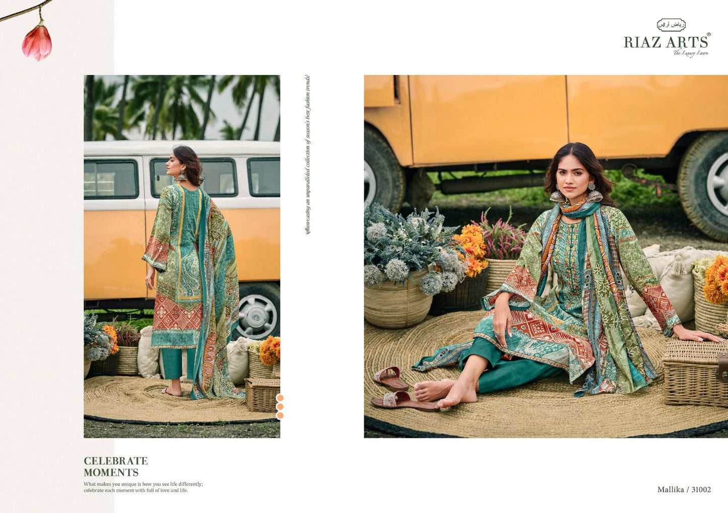 Mallika Riaz Art Lawn Karachi Salwar Suits Manufacturer Gujarat