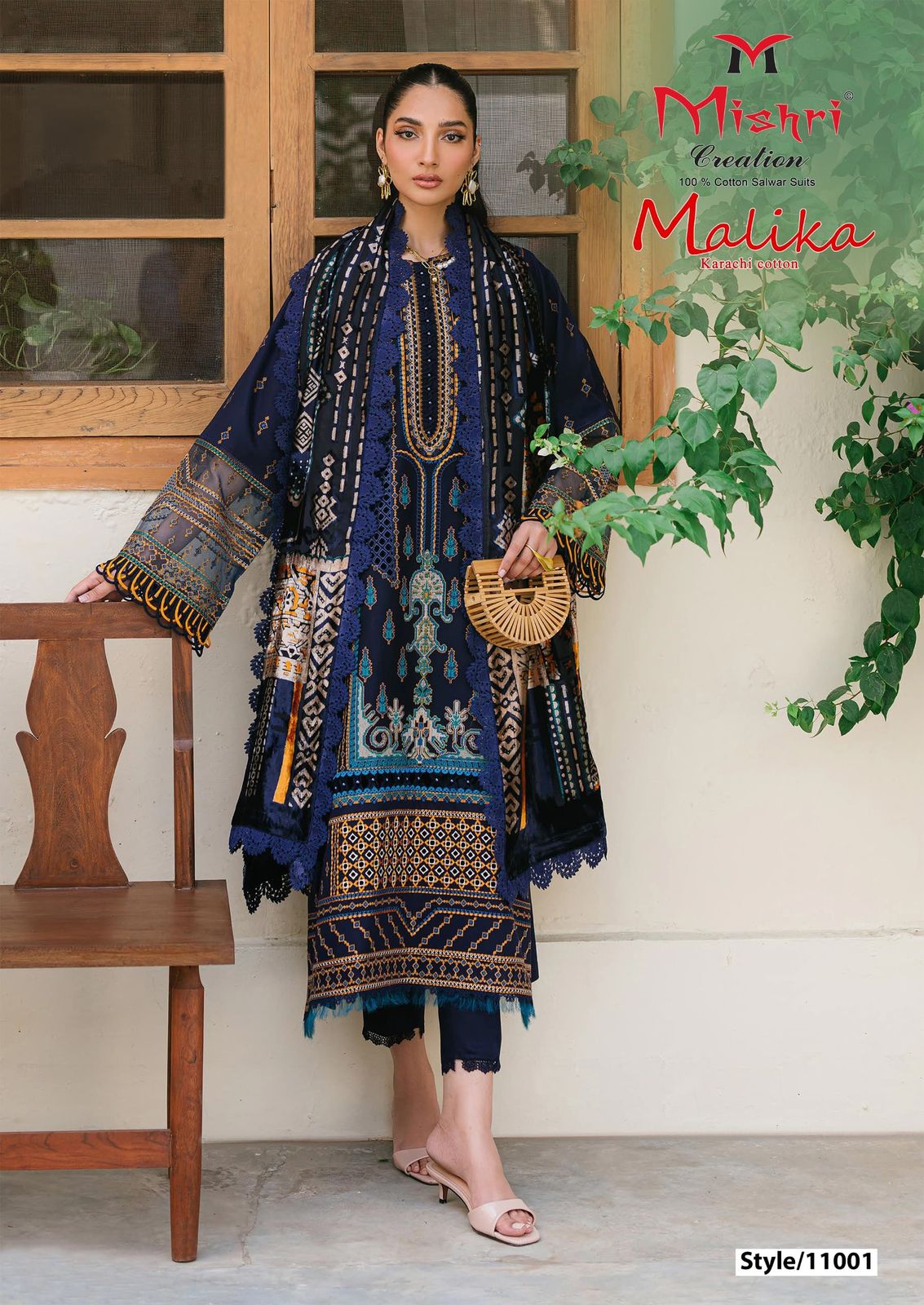 Mallika Vol 11 Mishri Cotton Karachi Salwar Suits Supplier Ahmedabad