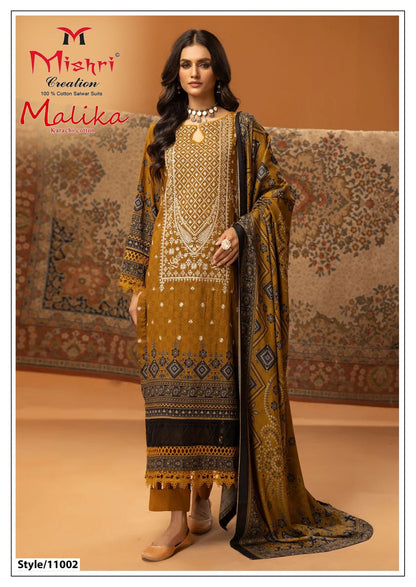 Mallika Vol 11 Mishri Cotton Karachi Salwar Suits Supplier Ahmedabad