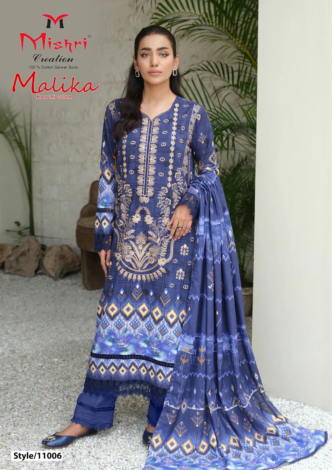 Mallika Vol 11 Mishri Cotton Karachi Salwar Suits Supplier Ahmedabad