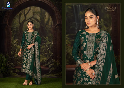 Malony Sargam Prints Silk Jacquard Pant Style Suits Manufacturer Gujarat