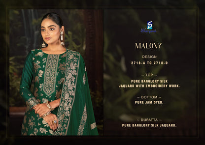 Malony Sargam Prints Silk Jacquard Pant Style Suits Manufacturer Gujarat