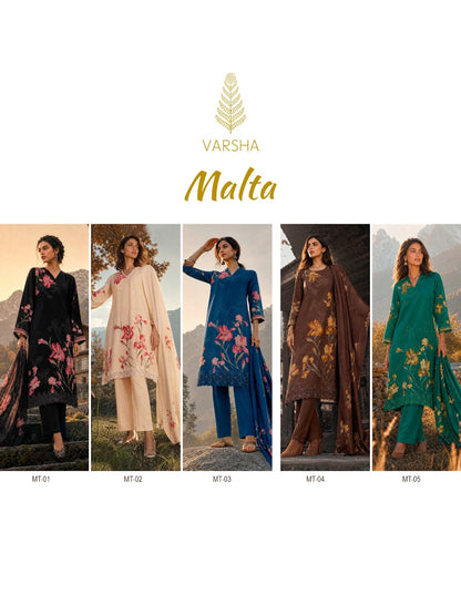 Malta Varshaa Viscose Muslin Pant Style Suits Exporter Ahmedabad
