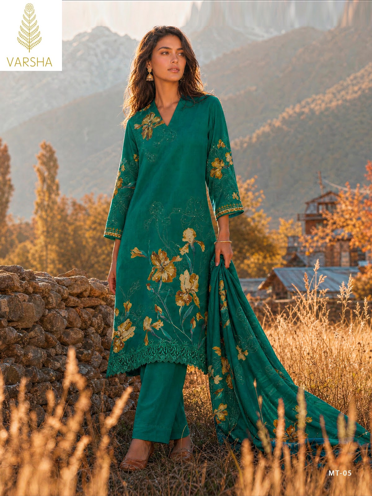 Malta Varshaa Viscose Muslin Pant Style Suits Exporter Ahmedabad