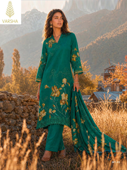 Malta Varshaa Viscose Muslin Pant Style Suits Exporter Ahmedabad