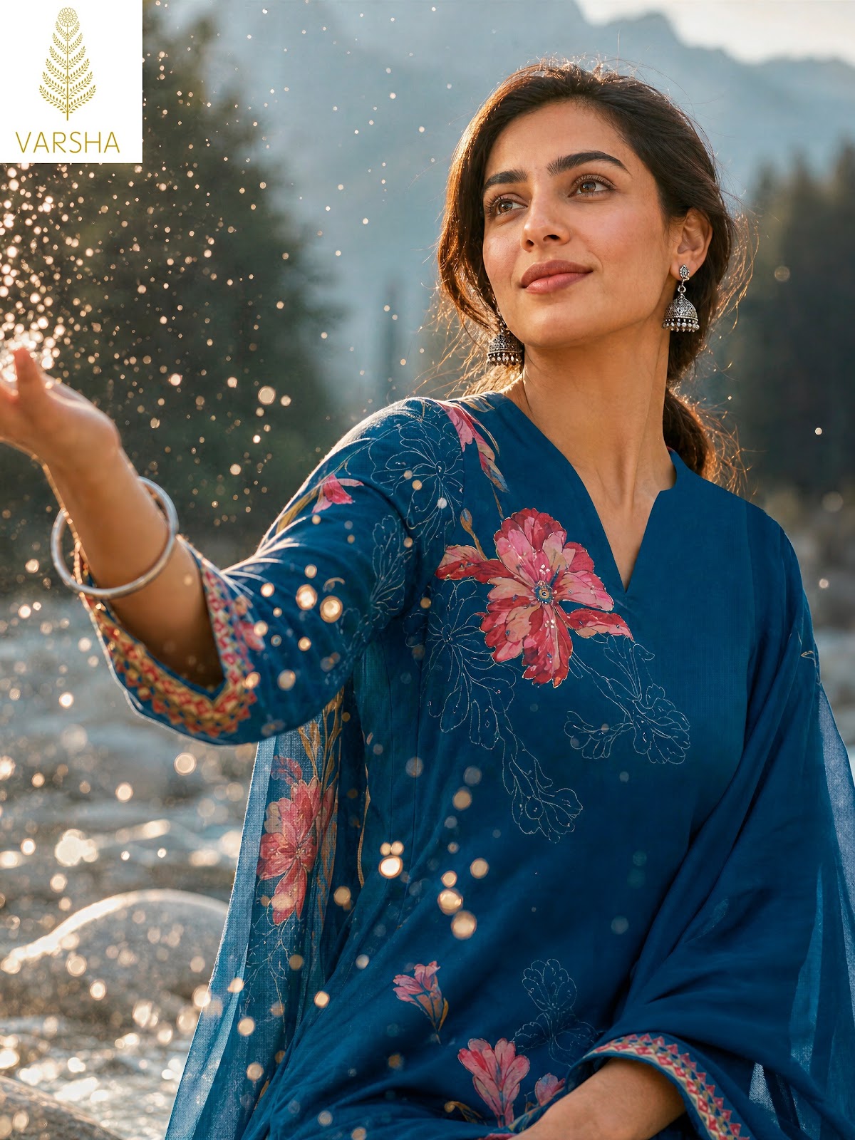 Malta Varshaa Viscose Muslin Pant Style Suits Exporter Ahmedabad