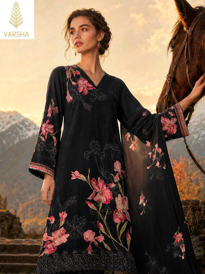 Malta Varshaa Viscose Muslin Pant Style Suits Exporter Ahmedabad