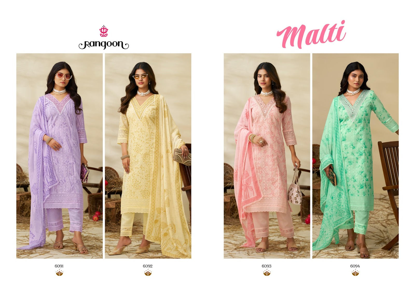 Malti Rangoon Readymade Cotton Pant Suits Exporter India