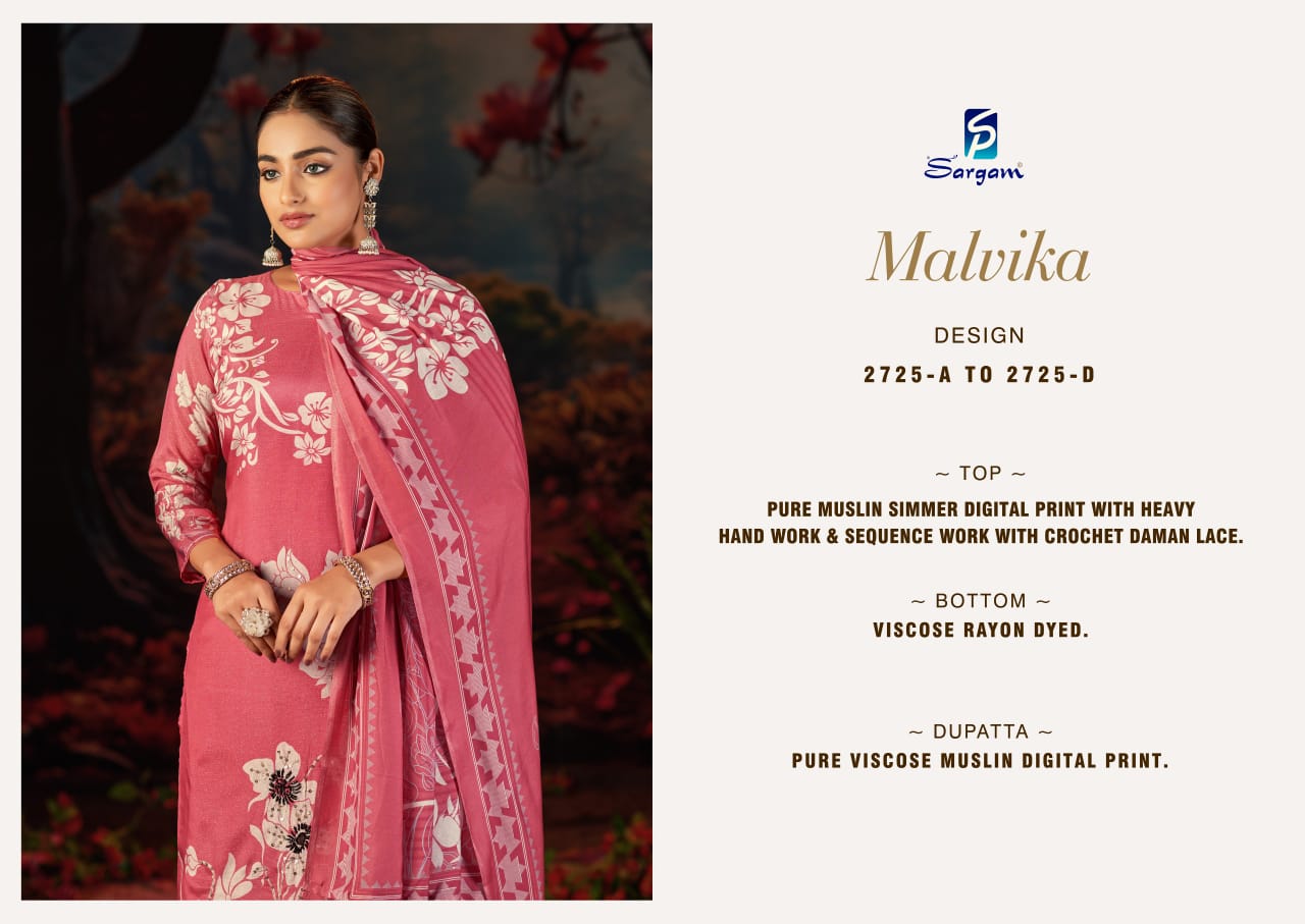 Malvika Sargam Prints Muslin Pant Style Suits Manufacturer Gujarat
