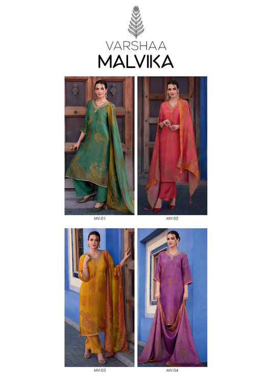 Malvika Varsha Fashions Viscose Pant Style Suits Wholesaler Gujarat