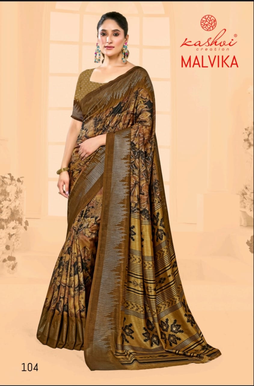 Malvika Vol 1 Kashvi Creation Vichitra Sarees Manufacturer India