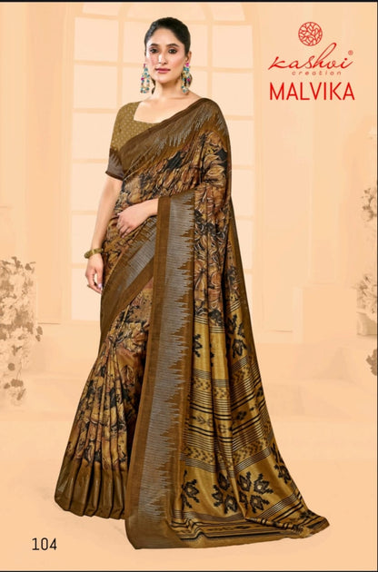 Malvika Vol 1 Kashvi Creation Vichitra Sarees Manufacturer India