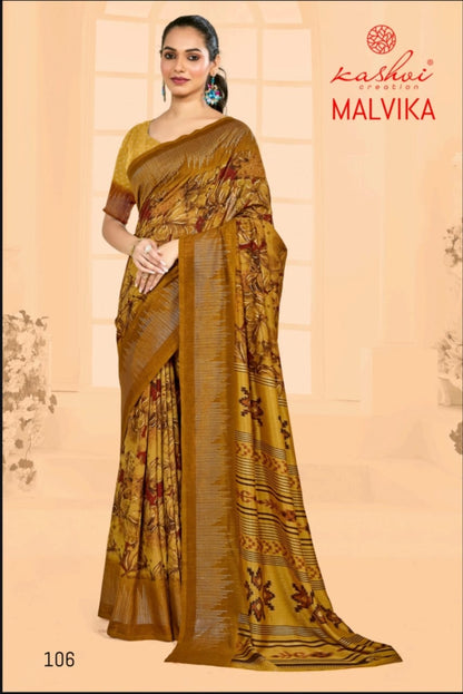 Malvika Vol 1 Kashvi Creation Vichitra Sarees Manufacturer India