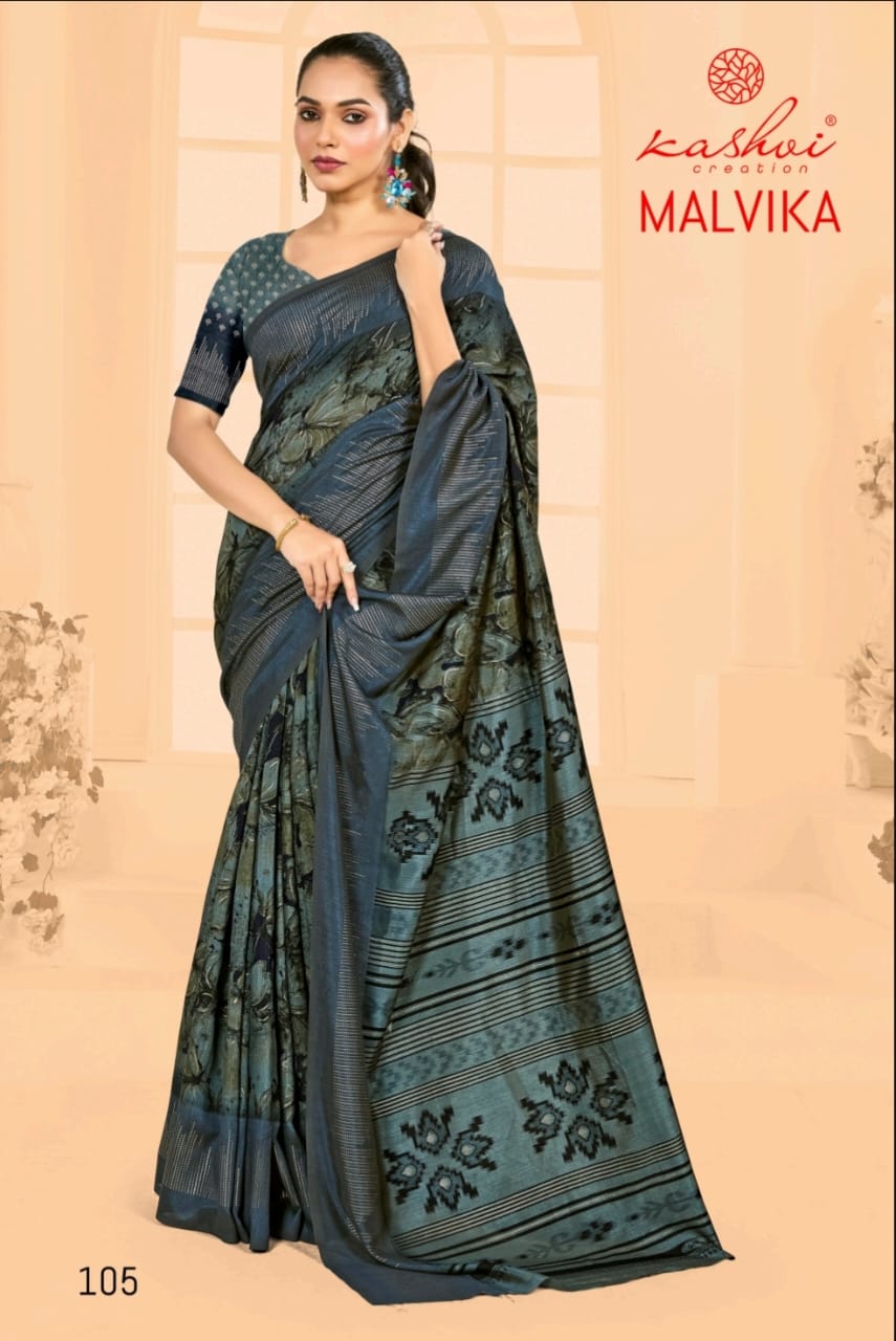 Malvika Vol 1 Kashvi Creation Vichitra Sarees Manufacturer India