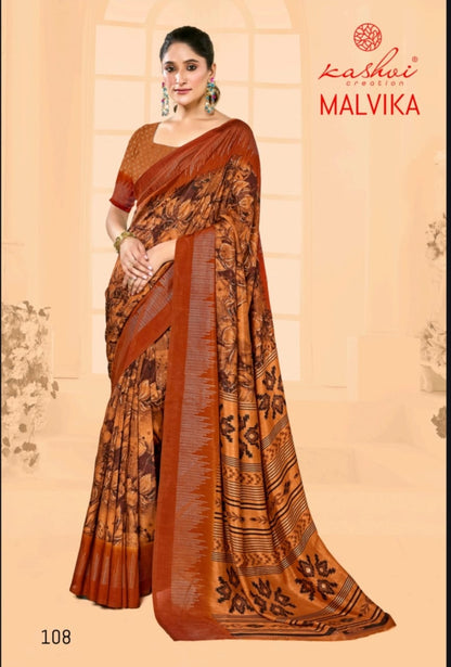 Malvika Vol 1 Kashvi Creation Vichitra Sarees Manufacturer India