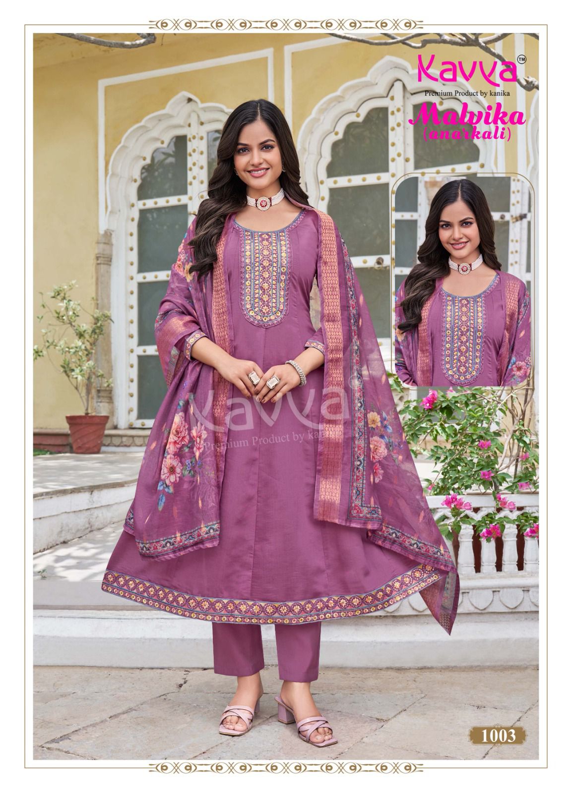 Malvika Vol 1 Kavya Roman Silk Readymade Anarkali Suits Wholesaler India