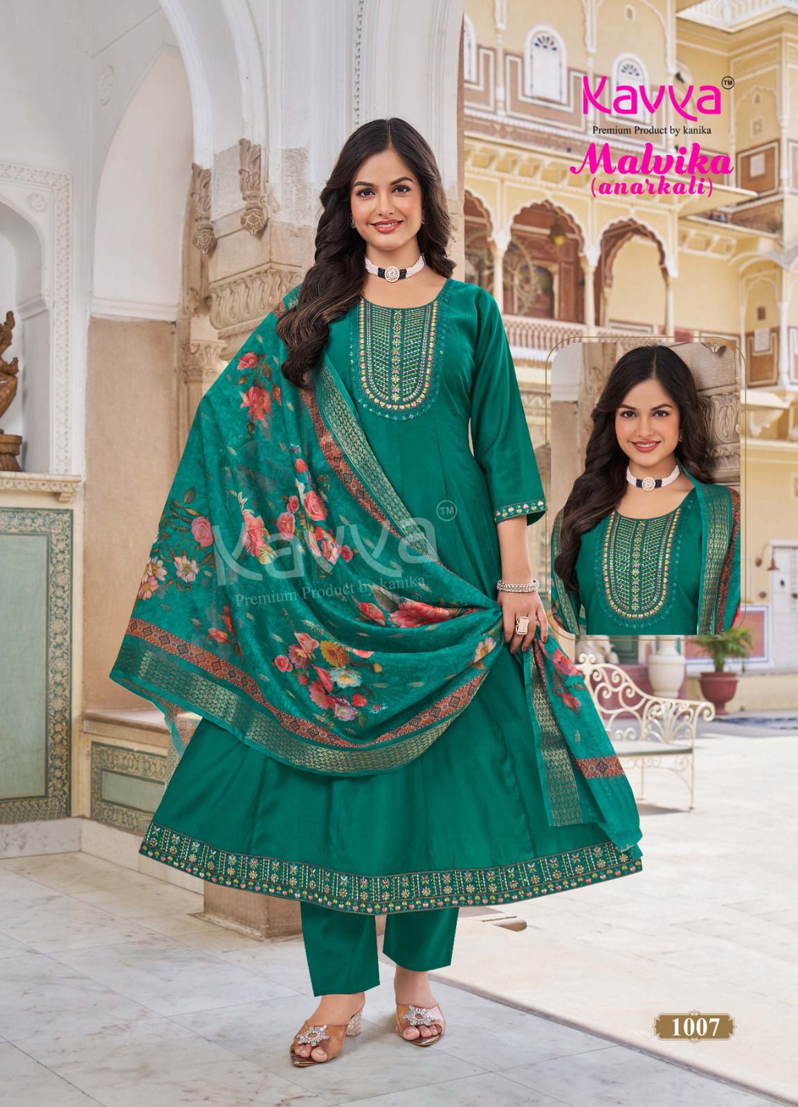 Malvika Vol 1 Kavya Roman Silk Readymade Anarkali Suits Wholesaler India