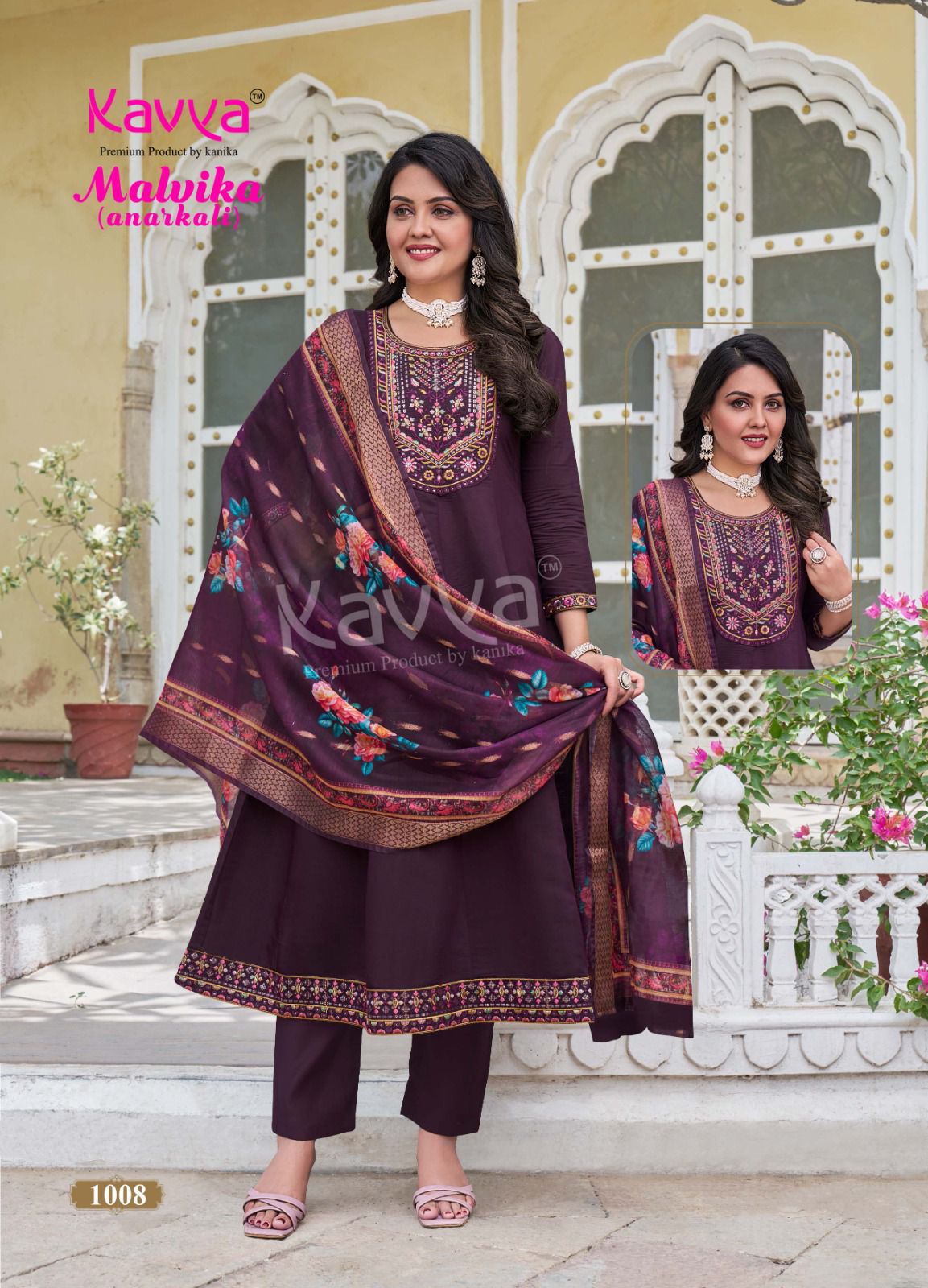 Malvika Vol 1 Kavya Roman Silk Readymade Anarkali Suits Wholesaler India