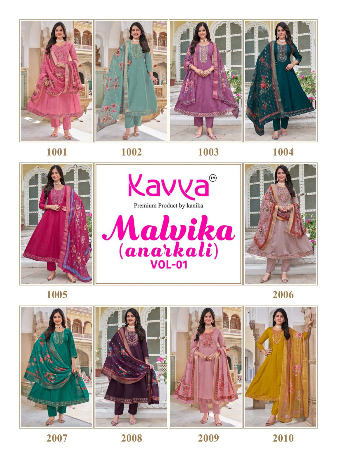 Malvika Vol 1 Kavya Roman Silk Readymade Anarkali Suits Wholesaler India