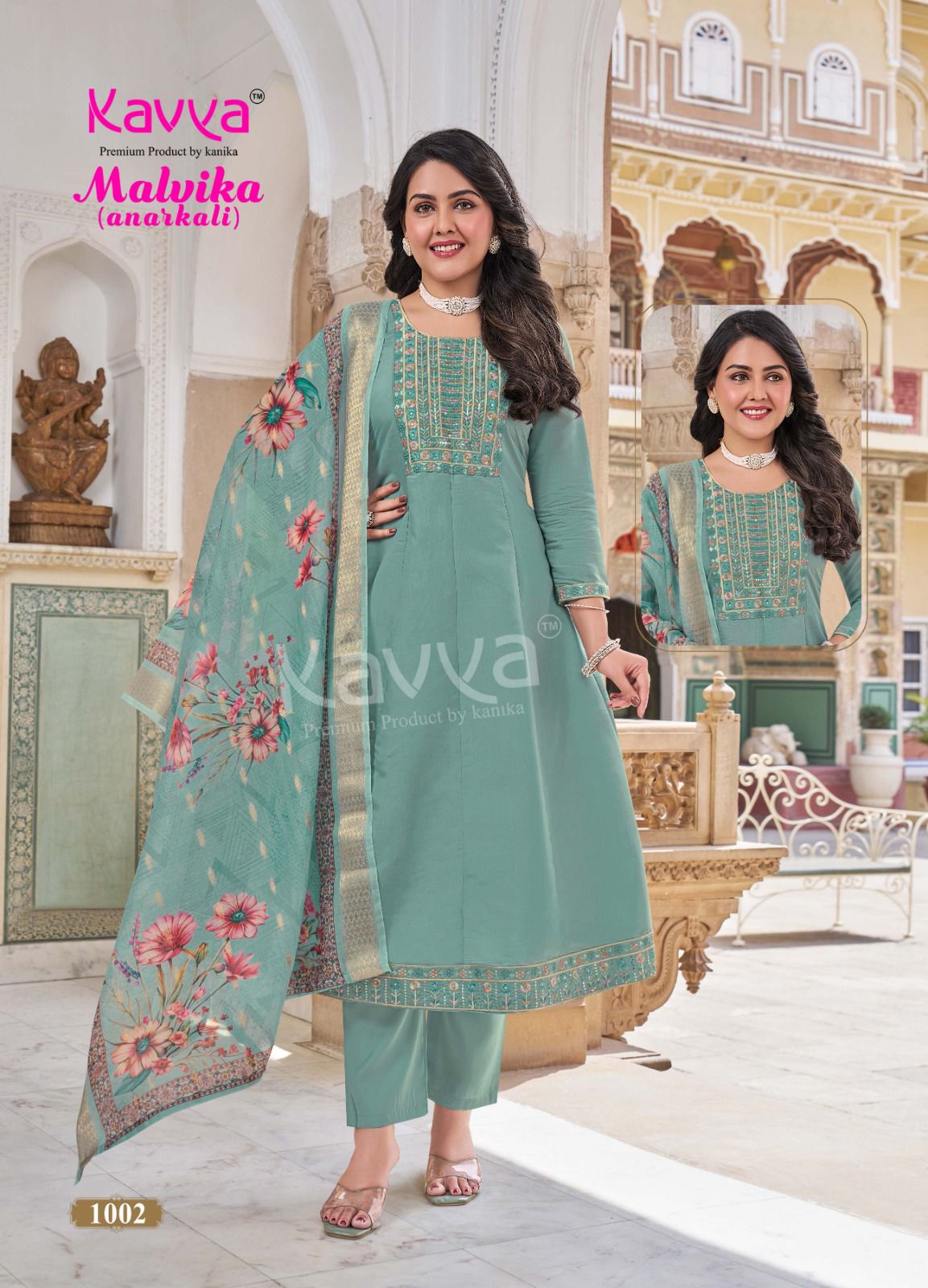 Malvika Vol 1 Kavya Roman Silk Readymade Anarkali Suits Wholesaler India