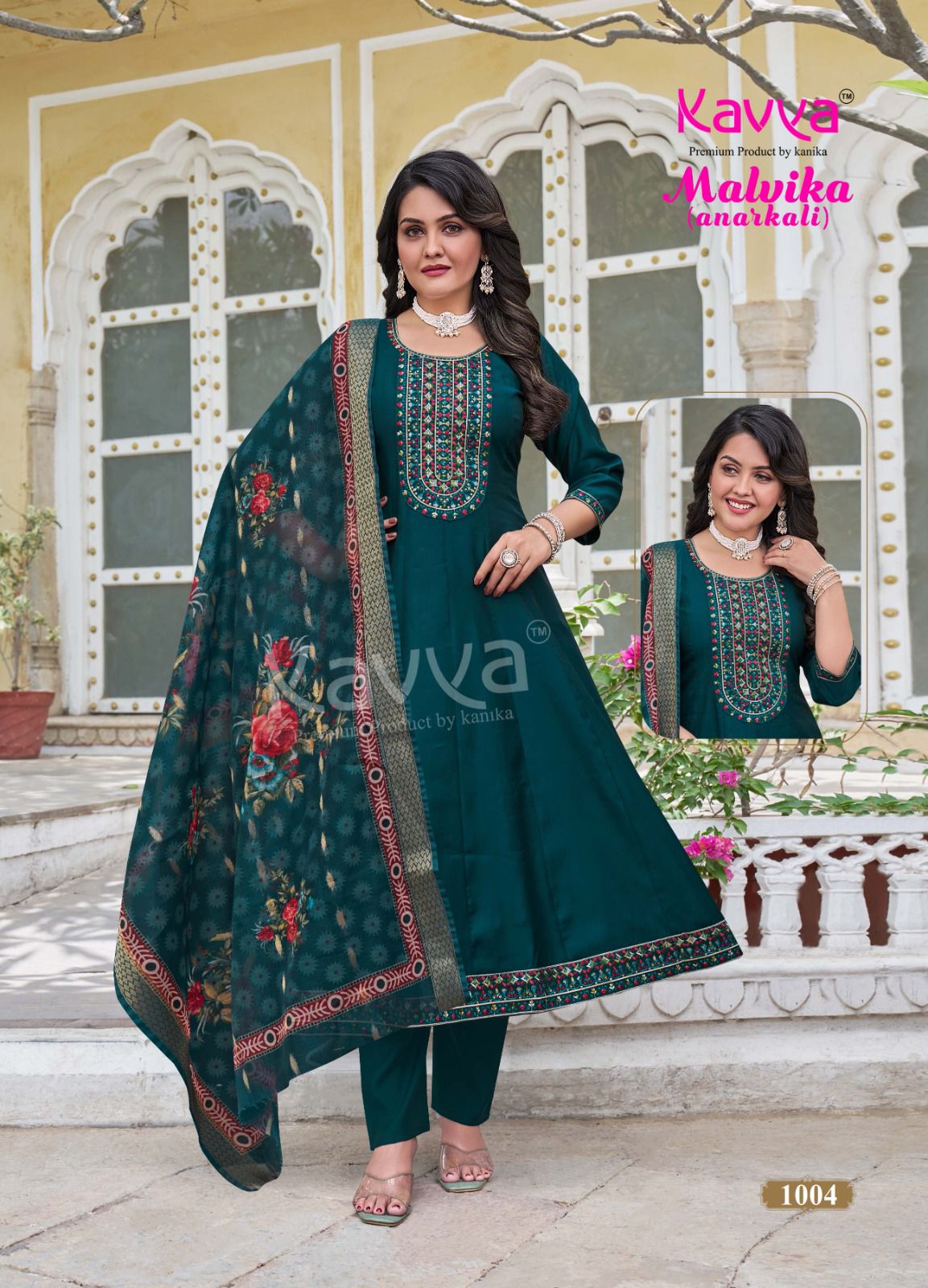 Malvika Vol 1 Kavya Roman Silk Readymade Anarkali Suits Wholesaler India
