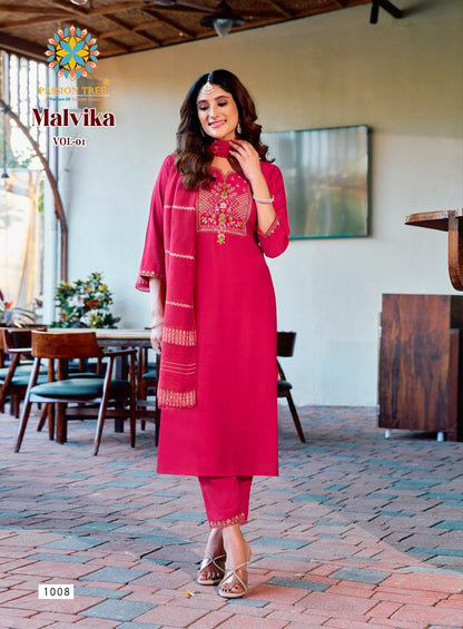 Malvika Vol 1 Passion Tree Vetican Silk Readymade Suits Exporter Gujarat