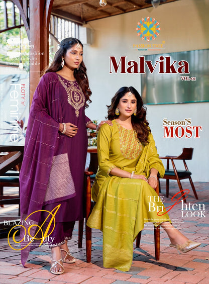 Malvika Vol 1 Passion Tree Vetican Silk Readymade Suits Exporter Gujarat
